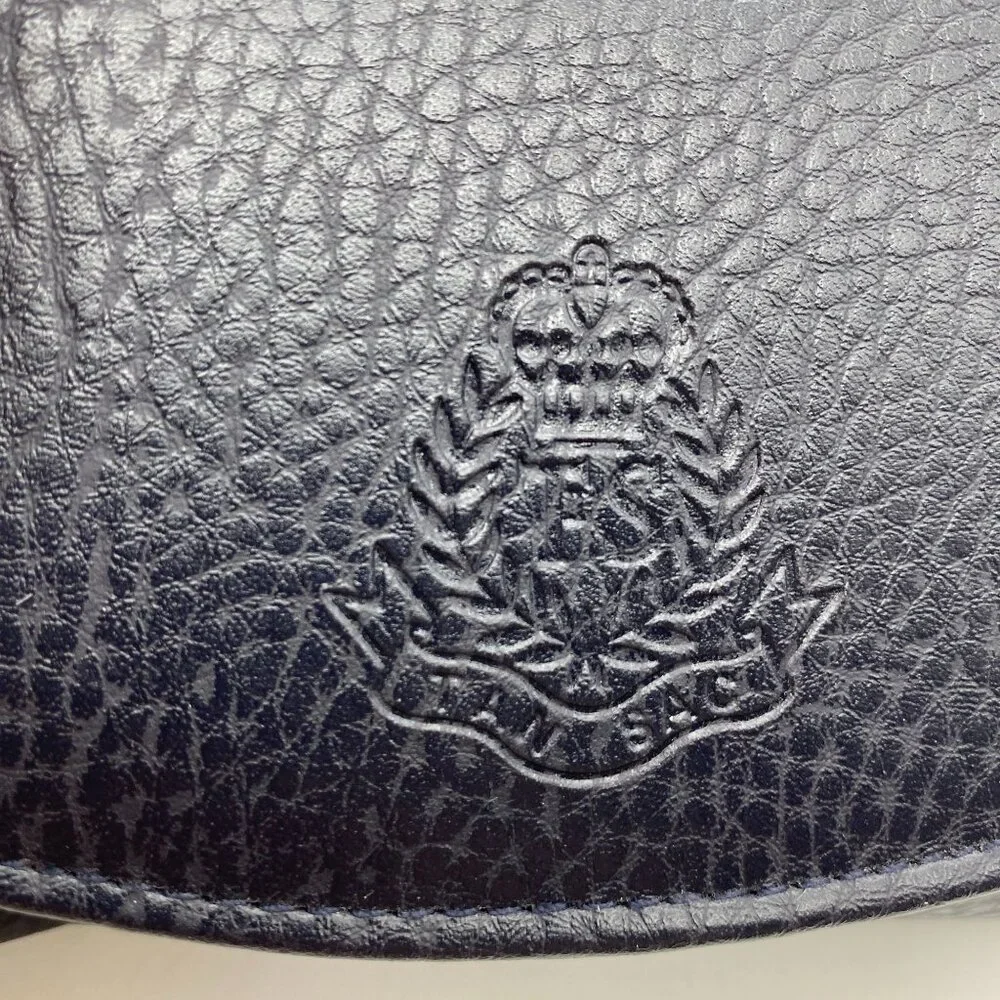 Tan Sac Vegan leather wallet change‎ purse check book cover blue VTG vegan